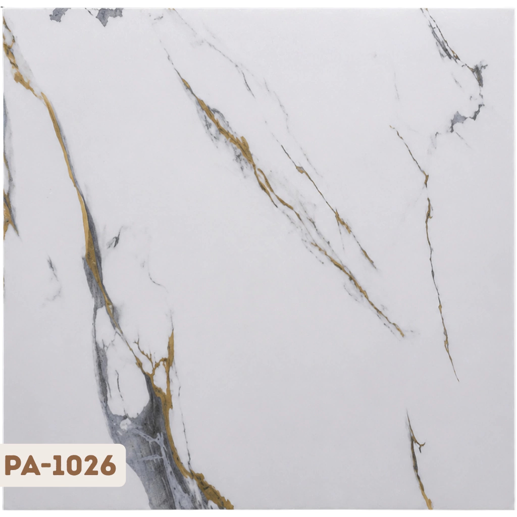 Piso Vinílico Autocolante Quadrado 60x60 - Calacata Gold