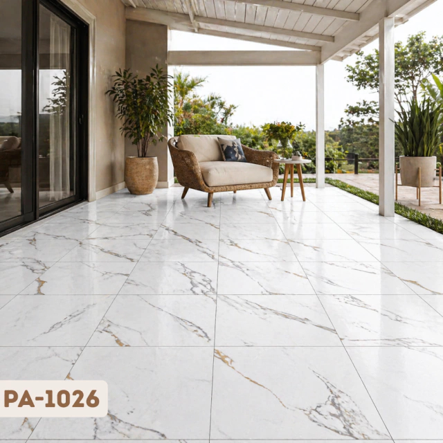 Piso Vinílico Autocolante Quadrado 60x60 - Calacata Gold - Imagem 2