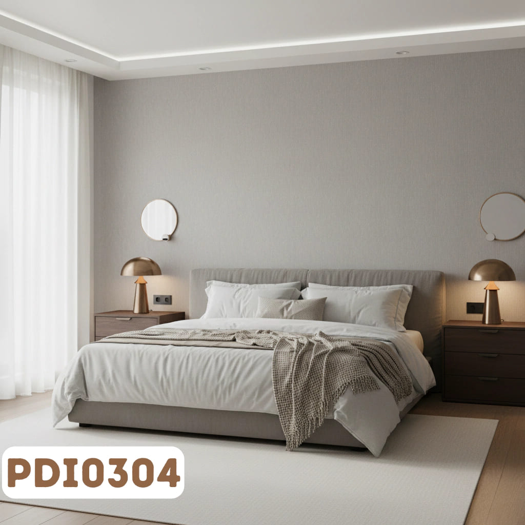 Papel de Parede Vinílico Linho Cinza PDI0304 - Imagem 2